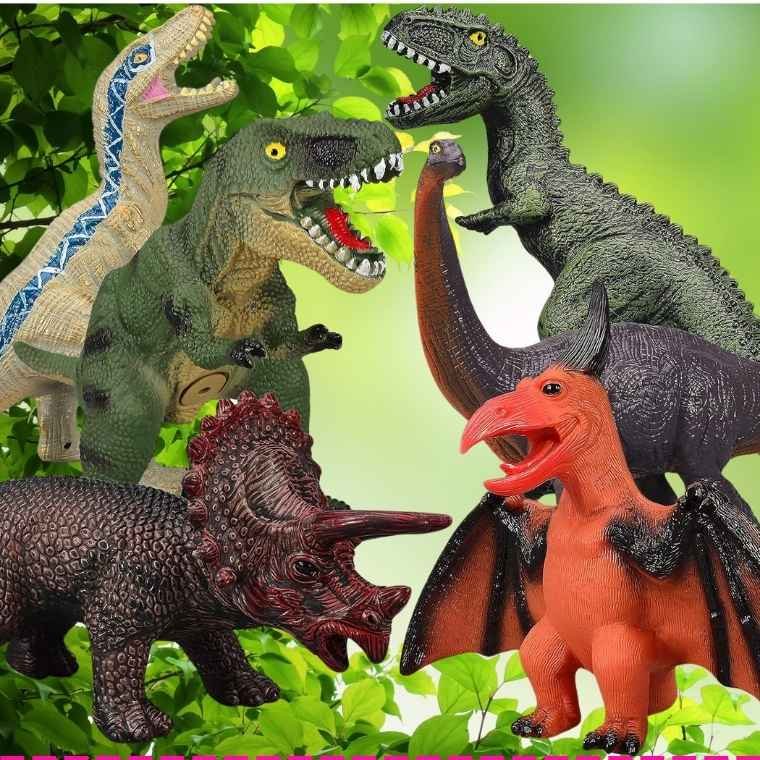 Dinosaur Toys for Kids: 6 Piece Jumbo Dinosaur Toys for Kids