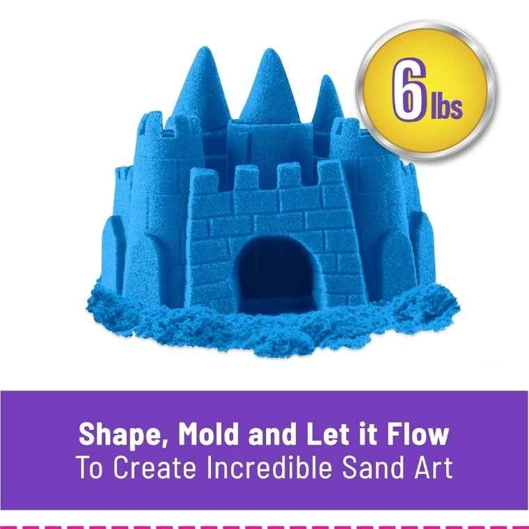 Kinetic Sand 6lb Mega Mixin’ Bag is an exciting sensory toy perfect for kids aged 3 up
