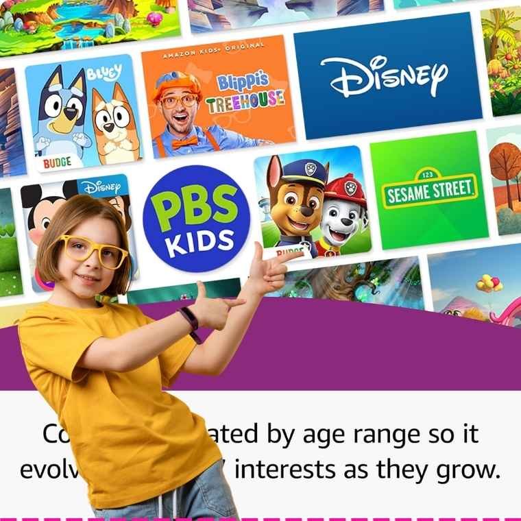 Amazon Fire 10 HD Kids Tablet (newest model) is a perfect gift for kids aged 5-7