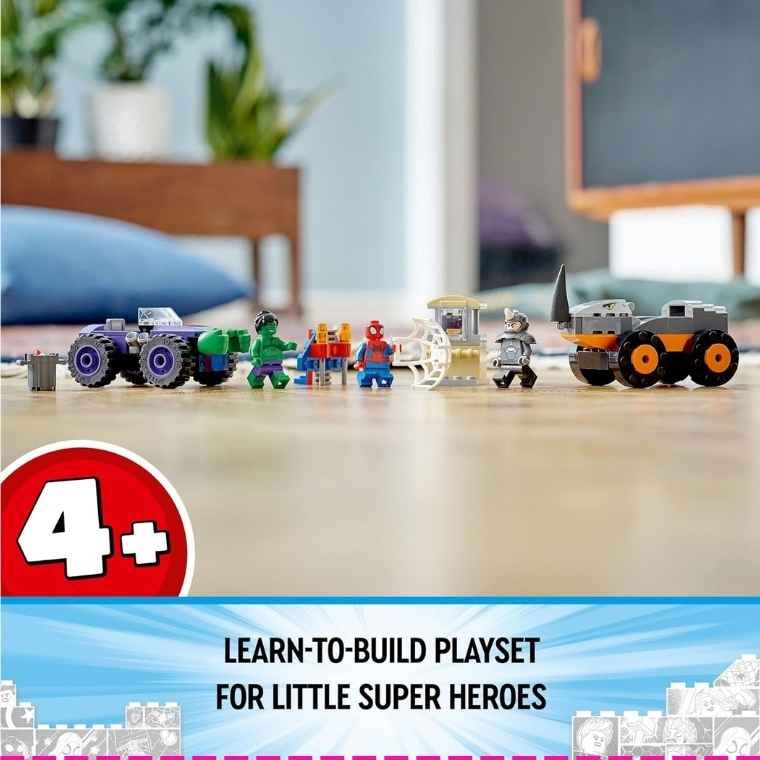 LEGO Marvel Hulk vs. Rhino Monster Truck Showdown