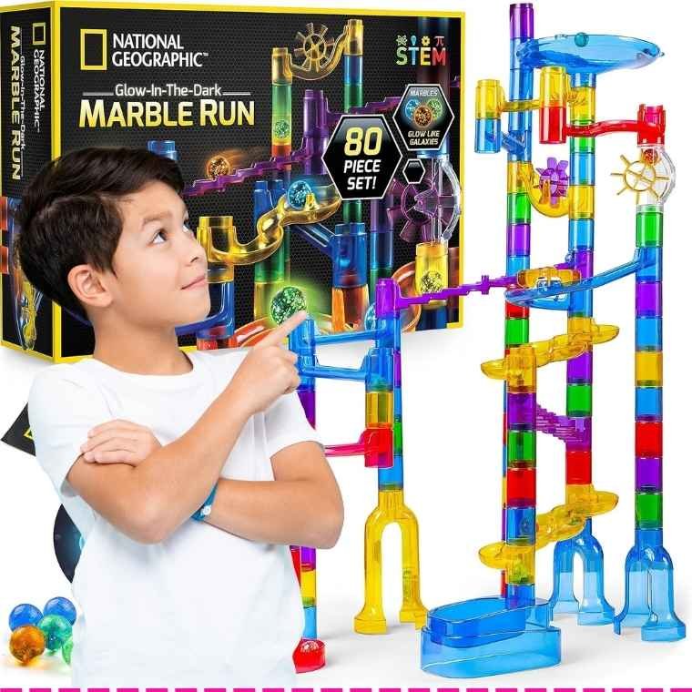 NATIONAL GEOGRAPHIC Glowing Marble Run is an engaging STEM toy for kids