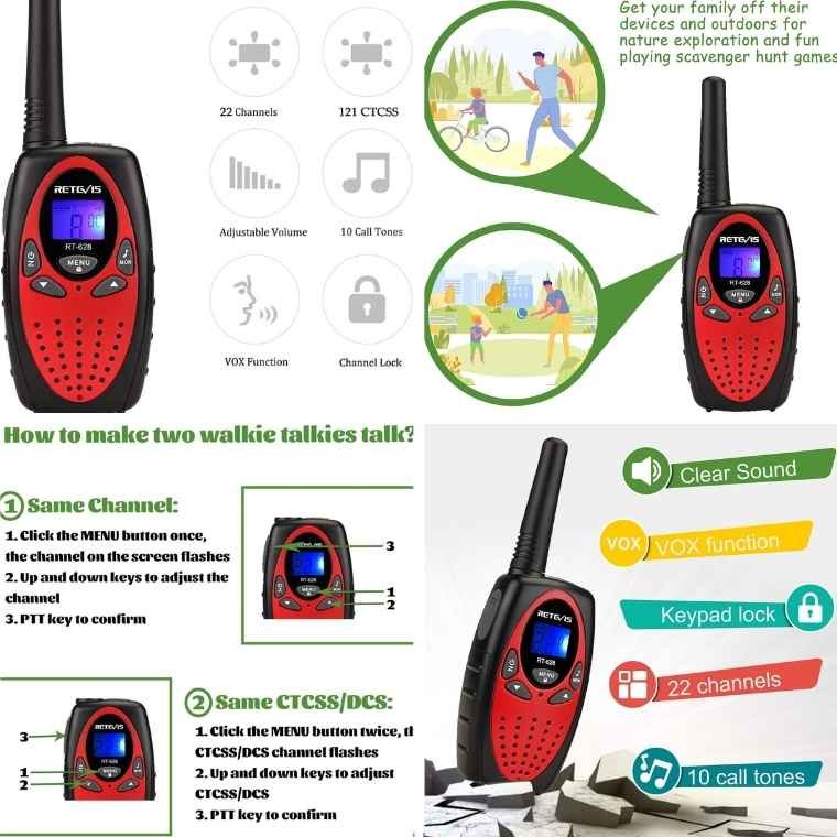 Features of the Retevis RT628 Walkie Talkies