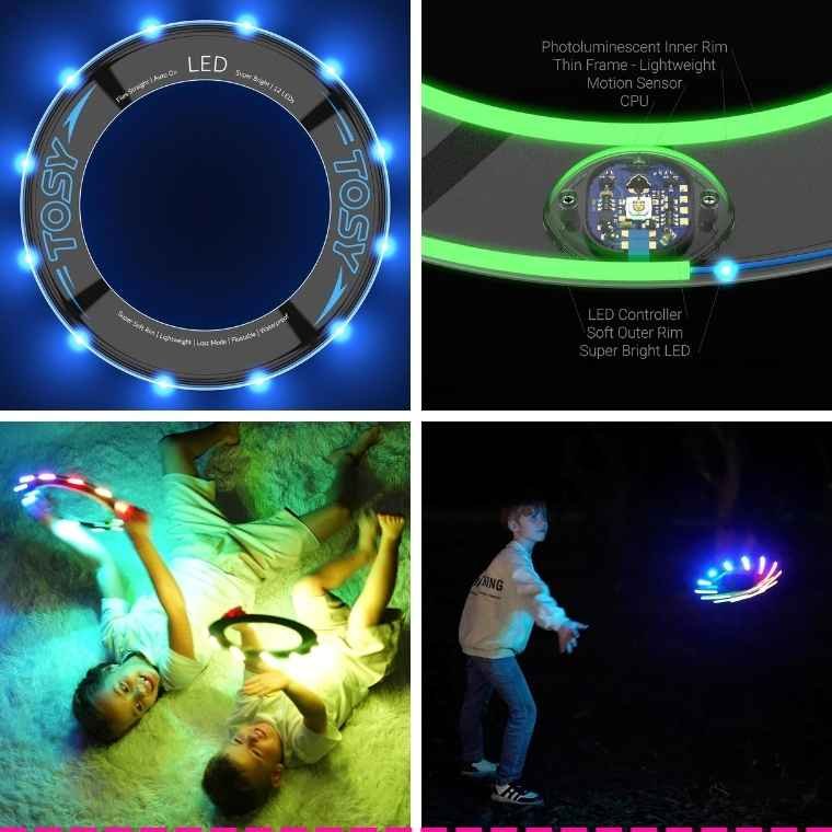 TOSY Flying Ring Review | 16 Million Color RGB or 12 LED Light-Up Frisbee - Waterproof, Lightweight & Safe