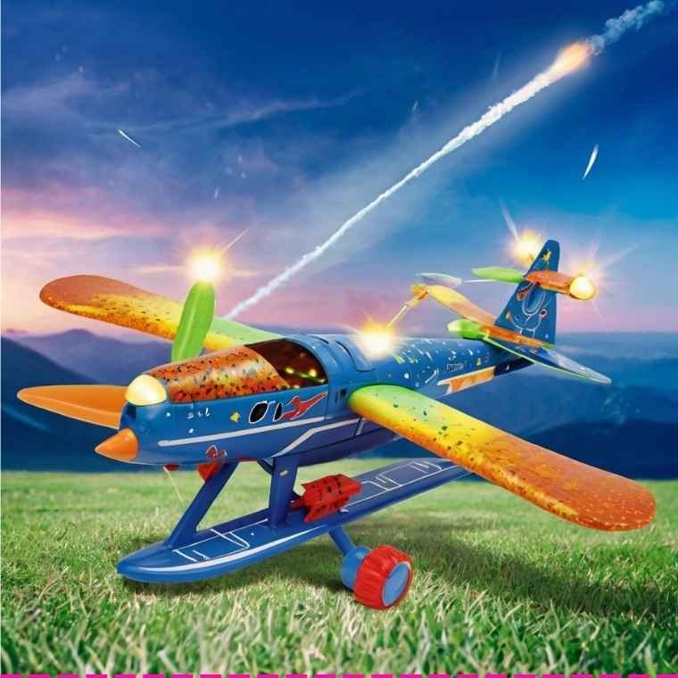 Fuwidvia Airplane Launcher Toy set includes three 13.2" LED foam gliders
