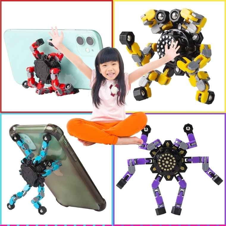 Transformable Fidget Spinners set includes four versatile sensory toys for kids
