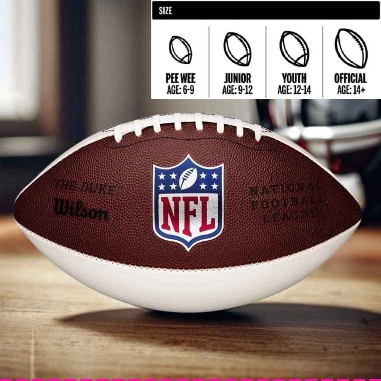 Wilson NFL Mini Autograph Football - Mini, Brown/White