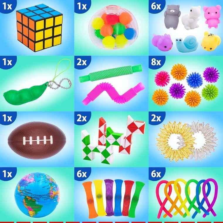50-Piece Fidget Popper Pack: Fun and Sensory Play for All Ages