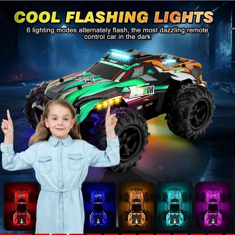BLUEJAY Remote Control Car is a 1:16 scale high-speed monster truck perfect for kids
